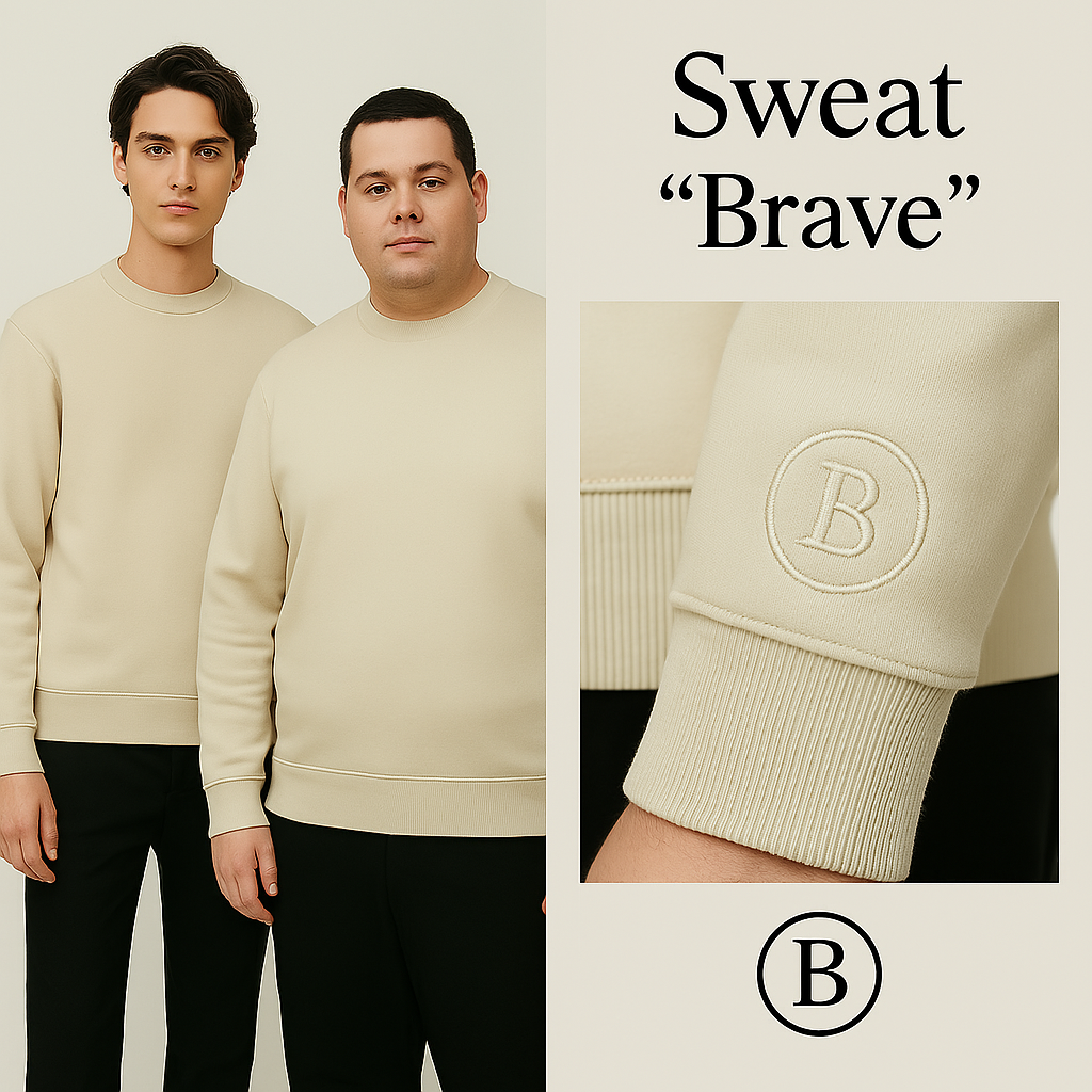 Le sweat-shirt iconique unisexe à col rond